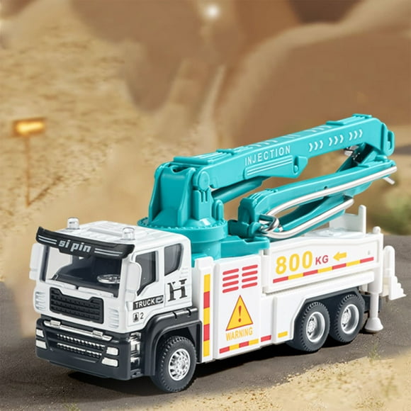 Juego de vehículos de ingeniería de aleación para niños | Excavadora, hormigonera, camión cisterna, grúa y bulldozer | Vehículos de construcción de ABS y metal resistentes para niños de 3 a 6 años