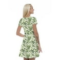 thumbnail image 2 of Women’s A Line Green Summer Dress, Retro Triangle Arrangement, Cross Wrap V Neck, 6 Sizes, by Ambesonne, 2 of 2