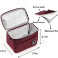 thumbnail image 2 of Foldable Cooler Bag, Small Cooler Bag, Waterproof Lunch Bags, Cooler Bag with Zipper, Picnic Bag Suitable(Red), 2 of 5
