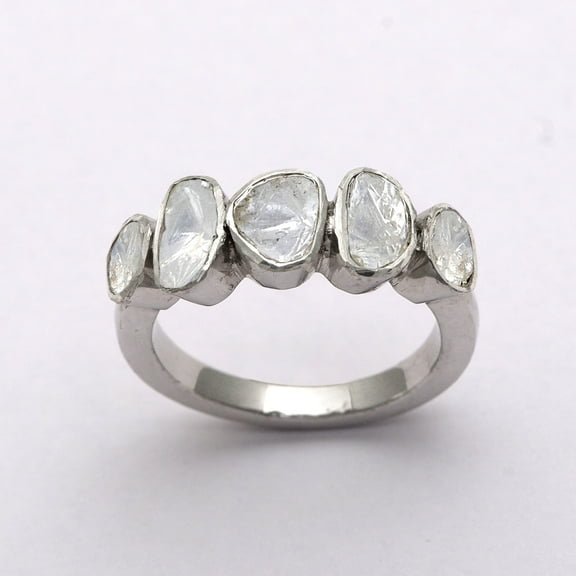 Mooneye 1.00 CTW Natural Diamond Polki Classic 925 Sterling Silver Women Gift Jewelry