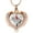 Red Cardinal-Rose Gold, variant on Red Cardinal /Wings Heart Shape Urn Necklace for Ashes Keepsake Memorial Crystal Heart Urn Locket for Human/Pet Cremation Jewelry