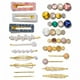 thumbnail image 3 of Juego de 20 clips de metal de resina acrílica de, hechos a mano, lindos pasadores para el pelo, horquillas de metal dorado, accesorios para el pelo, herramientas de peinado, decoración de fiestas,, 3 of 4