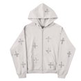 thumbnail image 5 of DPTALR Femmes Automne Gothique Foncé Ample Imprimé Décontracté Manches Longues Hauts Manteau à Capuche, 5 of 5