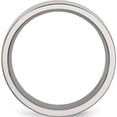 thumbnail image 2 of Stainless Steel Polished With Black Carbon Fiber Inlay 8mm Flat Band (Size 9) Made In China sr123-9, 2 of 5