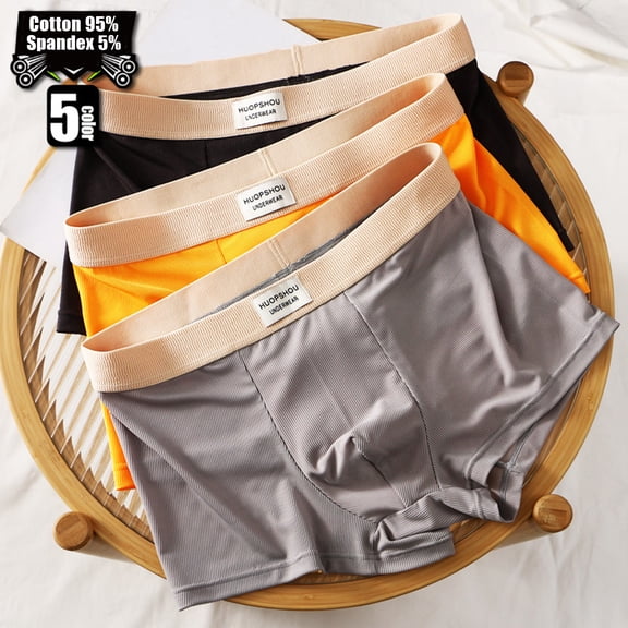 zeranth Men Underwear Patchwork Color Elastic Wide Waistband Mid-rise Panties 3D U-convex Mesh Inner Breathable Shorts Briefs