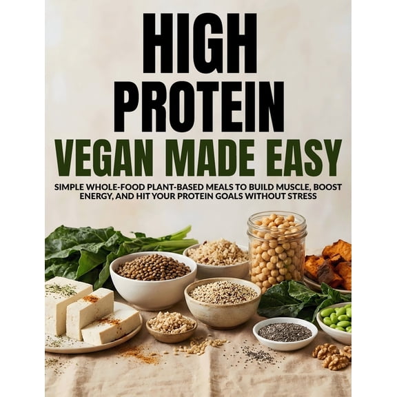 High Protein Vegan Made Easy: Simple Whole Food Plant-Based Meals to Build Muscle, Boost Energy, and Hit Your Protein Go, (Paperback)