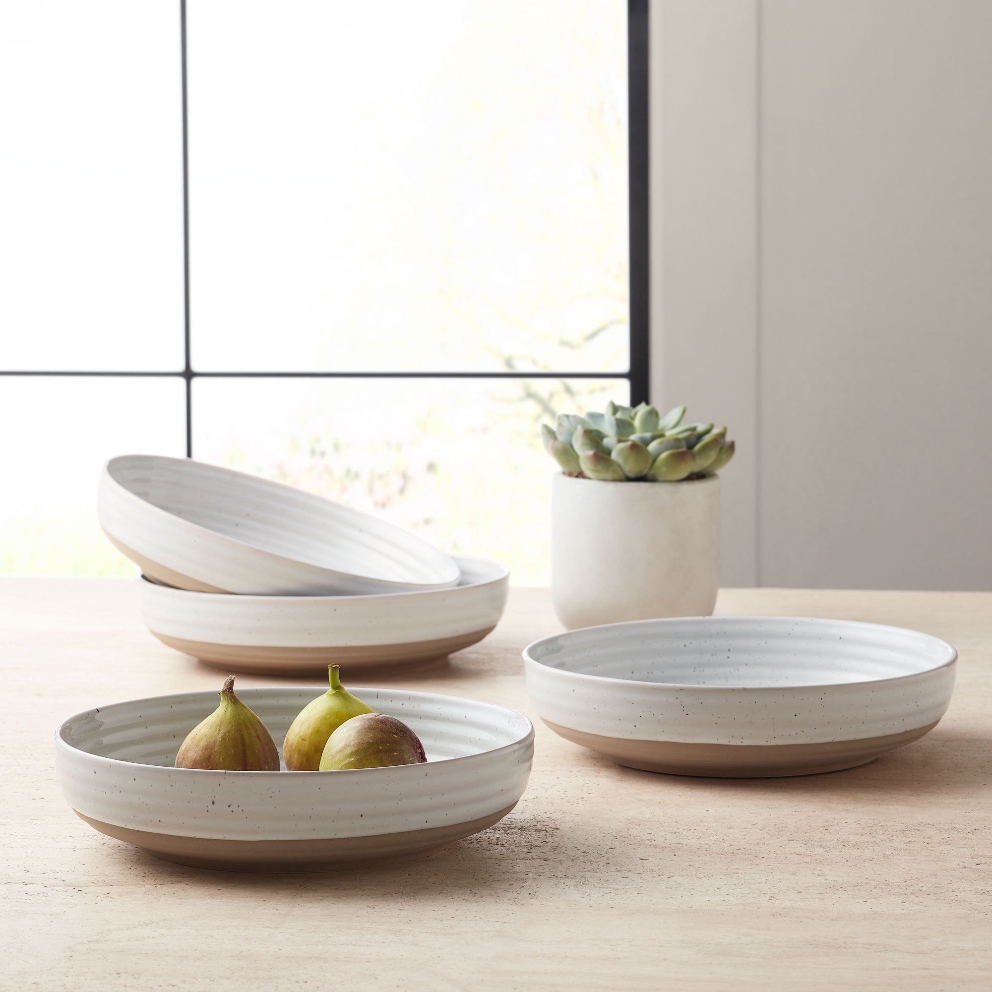 Better Homes & Gardens Stoneware Exposed Clay Dinner Bowl, 4 Pack