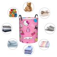 thumbnail image 5 of Saiise Sanrio Print Laundry Basket Circular Laundry Hamper with Handles Waterproof Dirty Clothes Storage Basket for Bedroom Bathroom Dorm Living Room-Medium, 5 of 7