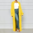 thumbnail image 2 of Ediodpoh Women Casual Long Sleeve Knitted Open Front Fashion Loose Elegant Cardigan Sweaters for Women with Long Sleeves Yellow M, 2 of 5