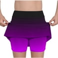 thumbnail image 2 of QATAINLAV Skorts for Girls Casual Tummy Control Athletic Golf Skirts Fashion Gradient Color Tennis Skirt Purple 2-3Years Summer Savings, 2 of 7