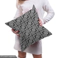 thumbnail image 4 of Black and White Fabric by the Yard, Geometric Op Art Pattern Unusual Checked Optical Illusion Effect Modern, Decorative Upholstery Fabric for Sofas and Home Accents, Black White by Ambesonne, 4 of 4