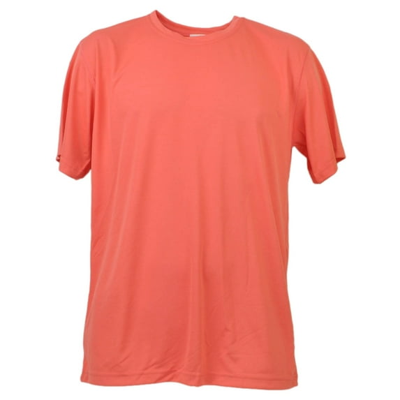 Coral Dry Fit Tshirt Tee Mens Adult Short Sleeve Plain Blank Crew Neck Solid XL