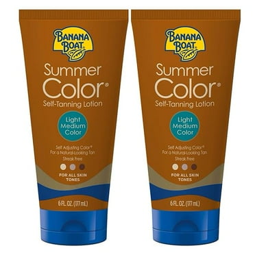 Banana Boat Summer Color Sunless Self Tanning Lotion, Reef Friendly, Light/Medium, 6oz. -2 Count (Pack of 1)