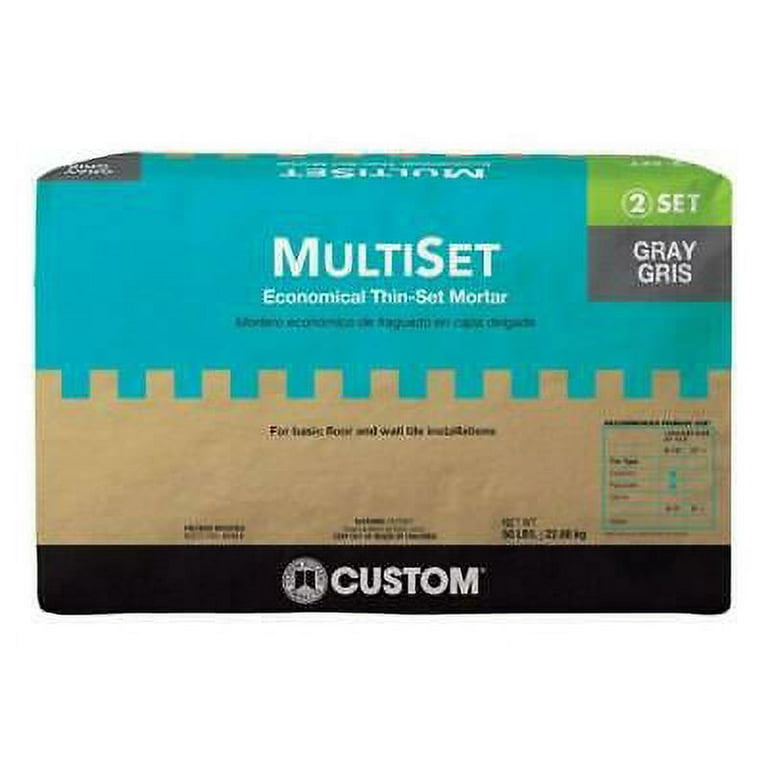 Custom Building Products MultiSet Gray Thin-Set Mortar 50 lb Custom Building Products MultiSet Gray Thin-Set Mortar 50 lb