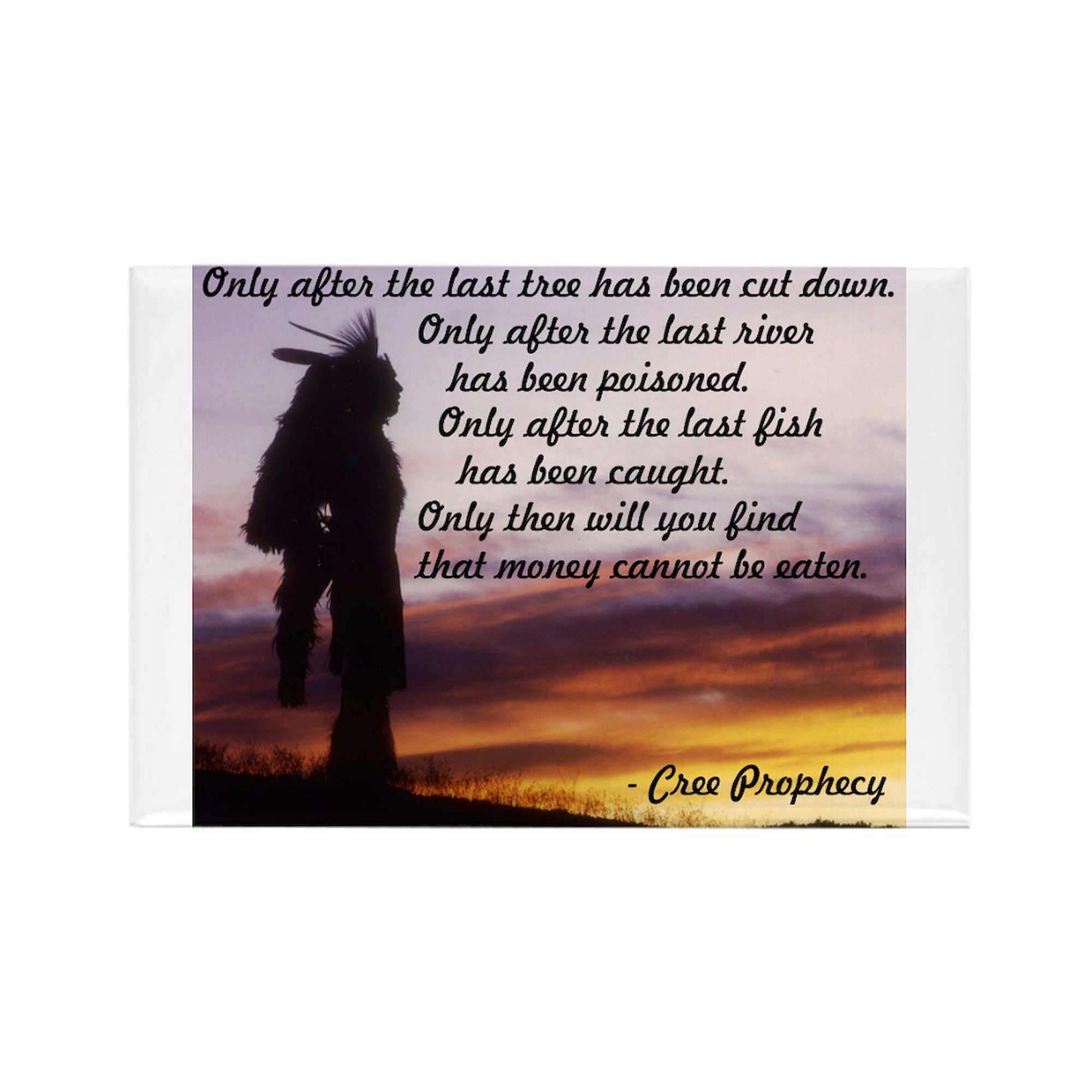 CafePress - Cherokee Blessing Prayer - Rectangle Magnet, 2\, image size:2000x2000