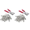 thumbnail image 1 of 2X Pliers with 40 Sets Snap White Copper Snap Buttons Claw Buckle Installation Tool Rivet Children's Clothing Buttons, 1 of 7