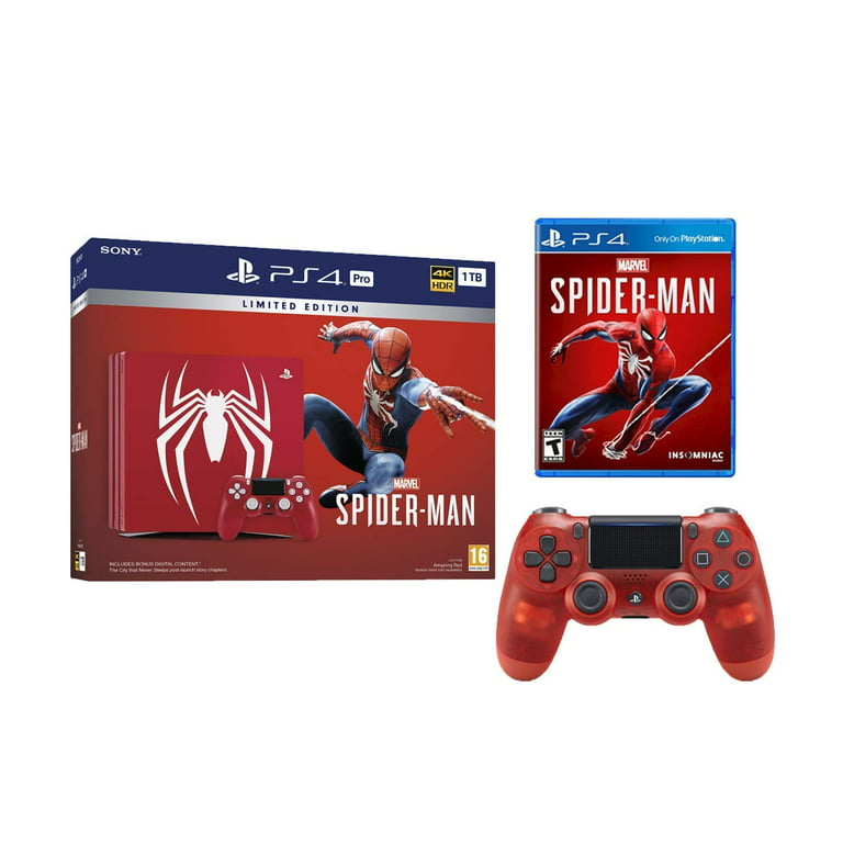 Sony Playstation 4 Pro Limited Edition Amazing Red 1TB with Extra Red Controller - Walmart.com