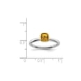 thumbnail image 4 of 1/2 Carat (Ctw) Solitaire Citrine Ring in Sterling Silver with 14K Accent, 4 of 5