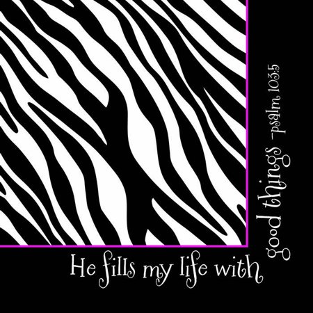 Napkin-Everyday: He Fills My Life W/Good Things (6.5" X 6.5")-6 Packages Containing 20 Napkins