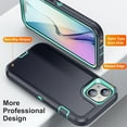 thumbnail image 6 of Dteck for iPhone 15 Plus 2023 released,Full Body Protection Heavy Duty Shockproof Military Grade 3 in 1 Silicone Rubber with Hard PC Rugged Durable Phone Cover,, 6 of 7