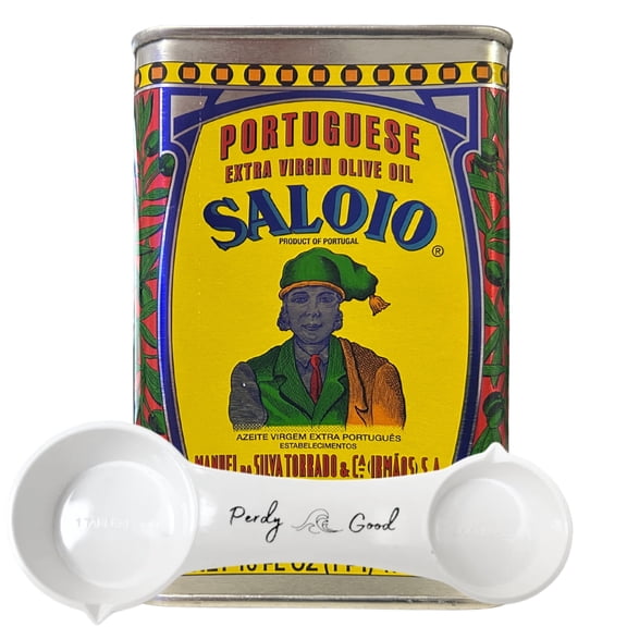 Saloio Portuguese Olive Oil 1 Pint - 473ml with Perdy Good Measuring Spoon