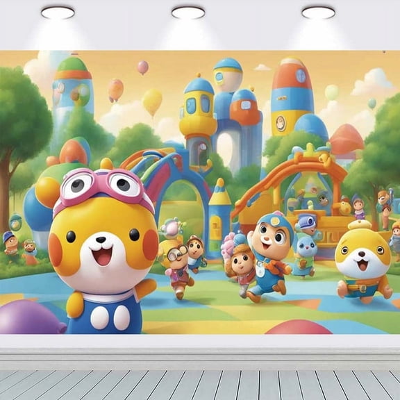 Pororo The Little Penguin Taspestry Wall Decor Birthday Banner Backdrop Background Party Supplies Taspestry Poster