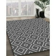 thumbnail image 3 of Ahgly Company Machine Washable Indoor Round Transitional Black Area Rugs, 4' Round, 3 of 7