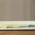 thumbnail image 3 of Floral Turkish Area Rug, Nature Theme Wild Flowers Monarch Flying Butterflies Lily on Lake Therapy Spa, Carpet for Living Room Decor with Distressed Look, 5.2' X 7.6', Dark Turquoise, by Ambesonne, 3 of 4
