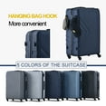 thumbnail image 4 of Travelhouse 3 Piece Hardshell Luggage Set Hardside Lightweight Suitcase with TSA Lock Spinner Wheels 20in24in28in.(Black), 4 of 8