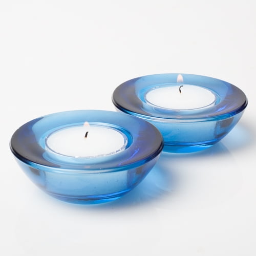 Eastland Chunky Tealight Candle Holder Blue Set of 12