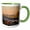Green/White, variant on 3drose, Usa, Washington, Seattle. Mt. Rainier, Lake Union - Us48 Rdu0278 - Richard Duval, 11oz Two-tone Black Mug