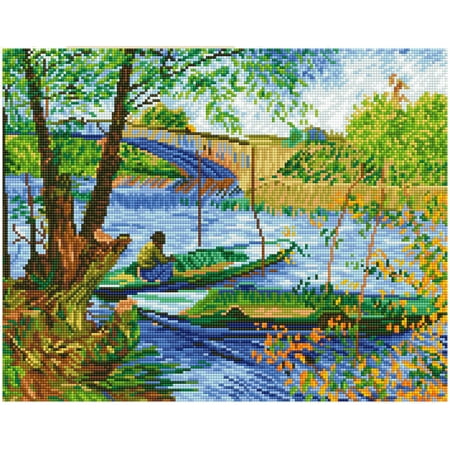 UPC: 4897073246208 | DIAMOND DOTZ Fishing in Spring Diamond Painting Kit – Unisex – Adults and Teens Ages 13 and Up