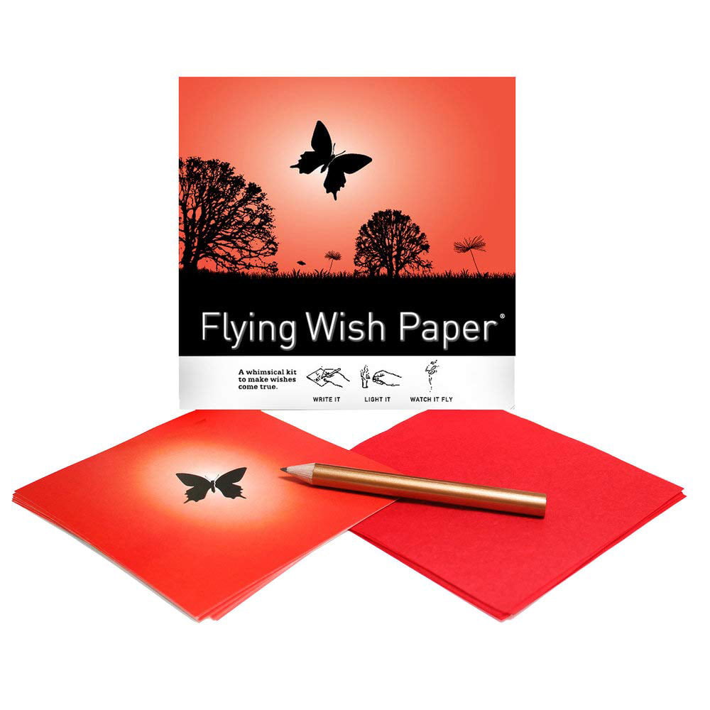 Mindful - Flying Wish Paper - 15 wishes kit - Saratoga Botanicals, LLC