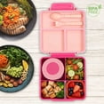 thumbnail image 3 of Lonchera para niña tipo omiebox incluye termo y cubiertos, bento box c 4 compartimentos modulables de gran capacidad, lunch box con sellado hermético anti-fugas, caja de almuerzo BPA Free, 3 of 9