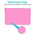 thumbnail image 3 of Dog Food Mat, Silicone Dog Cat Bowl Mat, Non Slip Waterproof Pet Feeding Mat Food Container for Small Animals, Pink, 3 of 8