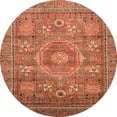 thumbnail image 1 of Ahgly Company Machine Washable Indoor Round Abstract Lava Red Area Rugs, 4' Round, 1 of 7