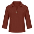 thumbnail image 6 of Vinsonshop Linen Cotton Tops for Women Tunic Tops Summer Boho Gauze Tops Collared Shirts Casual Clothes 2026 Linen Clothes for Women Summer Clothes Summer Tops for Women 2026 (S-5XL), 6 of 7