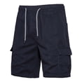 thumbnail image 2 of YYDGH Cargo Shorts for Mens Elastic Waist Drawstring Tactical Shorts Casual Work Hiking Lightweight Shorts with Pockets, 2 of 5