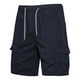 thumbnail image 1 of pstuiky Pantalones cortos para hombre, Pantalones cortos de cintura elástica con cordón y múltiples bolsillos a la moda para hombre Pantalones cortos deportivos para hombre, 1 of 5