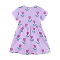 thumbnail image 6 of CaComMARK PI Toddler Girls Dresses Cotton Summer Baby Clothes Cute Princess Dress Casual Short Sleeve Dresses Girls Outfit 2-7T Cheapest Items on Sale Purple 7T, 6 of 6