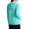 thumbnail image 4 of longantii UPF 50+ Tops for Women Trendy UV Protection Long Sleeve Tshirts Relaxed Fit Vacation Outerwear Quick Dry Zip Up Summer Clothing with Drawstring Blue 4XL, 4 of 6