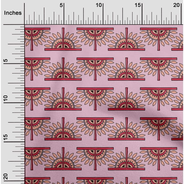 oneOone Cotton Poplin Fabric Floral Block Fabric Prints By Yard 56 Inch Wide