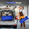 thumbnail image 4 of PIONEERWORKS 8" Lift Solid Steel Car Ramp 8000 Lbs Capacity, 2000 Lbs Per Ramps, Heavy Duty Truck Ramps for Car Repair or Vehicle Maintenance, 2 Pack Car Ramps, Blue, 4 of 9