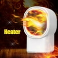 thumbnail image 2 of Space Heater, Quiet Personal Mini Electric Heater, Over-Heat & Tilt Protection, Adjustable Thermostat and Multifunctional 600W Heater Fan for Home Office, 2 of 4