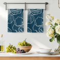 thumbnail image 3 of Teal Flowers Kitchen Towels Set of 3, Spring Floral Botanical Modern Art Absorbent Dish Towels for Kitchen, Microfiber Hand Towel, Quick Drying Tea Towel for Cleaning Decorative Dishcloths, 3 of 7