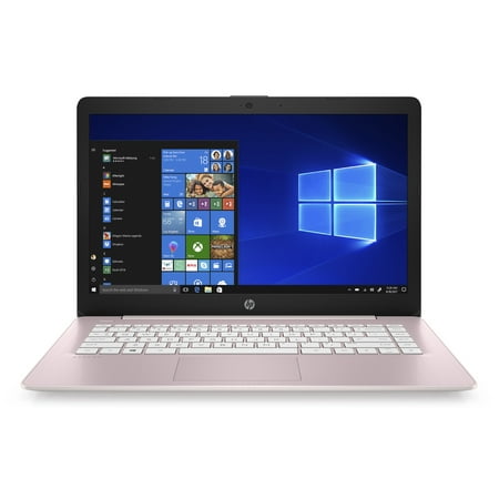 HP Stream Laptop 14-ds0080nr, AMD Dual-Core A4-9120e, 4GB DDR4, 64GB eMMC, AMD Radeon R3 Graphics, Windows 10 Home in S mode, Rose Pink and Champagne (Best Laptop For Steam Streaming)