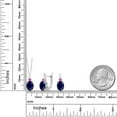 thumbnail image 2 of Gem Stone King 7.55 Ct Oval Blue Sapphire Pink Sapphire 925 Silver Pendant and Earrings Jewelry Set, 2 of 4