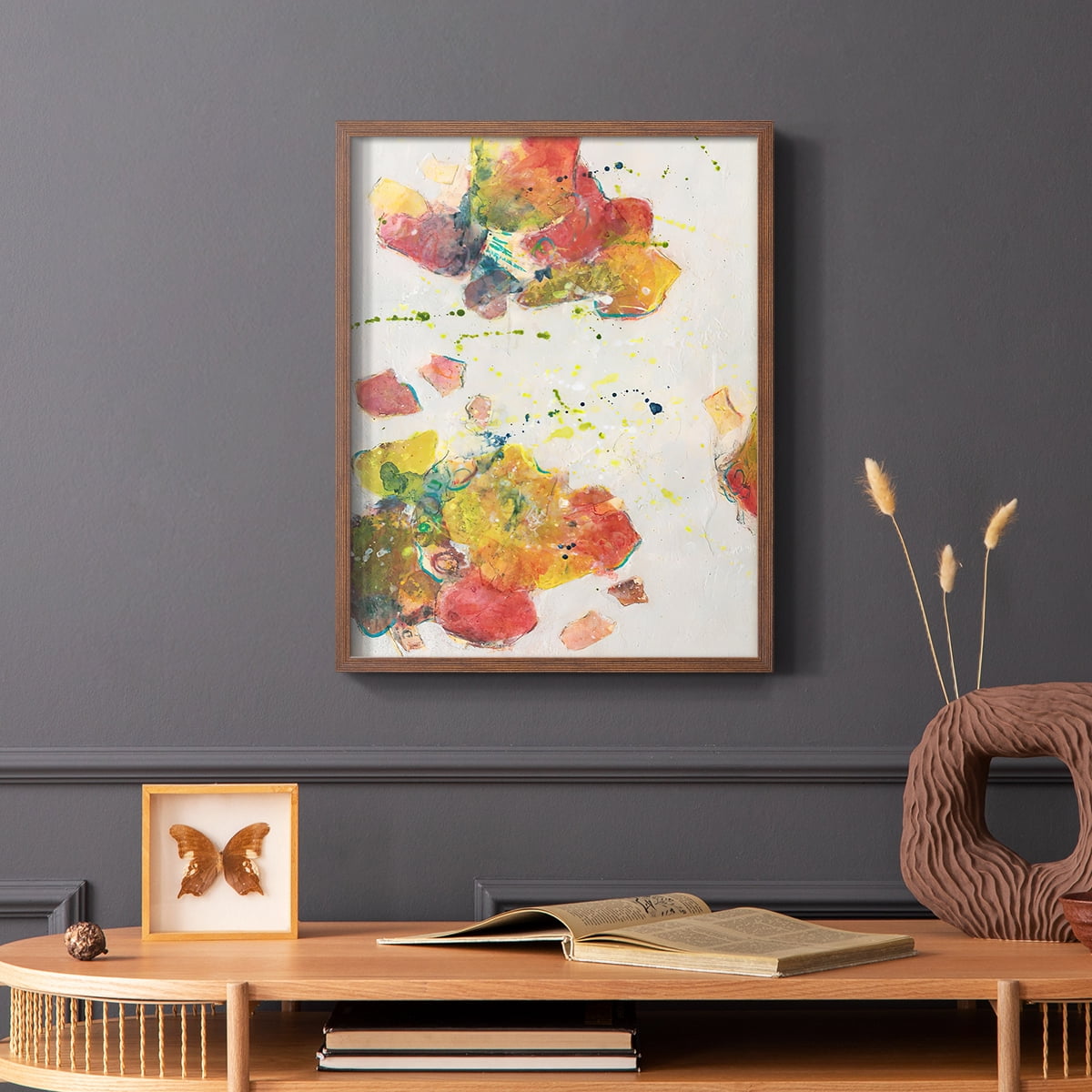 Attracting Love I Framed Print in Brown Solid Wood Framed Print No Nail Hanging