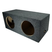 Car Audio Dual 12 Sealed Subwoofer Rear Angle Sub Box Enclosure Speaker Audio