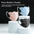thumbnail image 3 of Starry Sky Gradient Disposable Face 10PCS Adult Breathable Flat 3 Layer Lightweight Printed Protective with Ear Loops for Daily Outdoor Use, 3 of 3